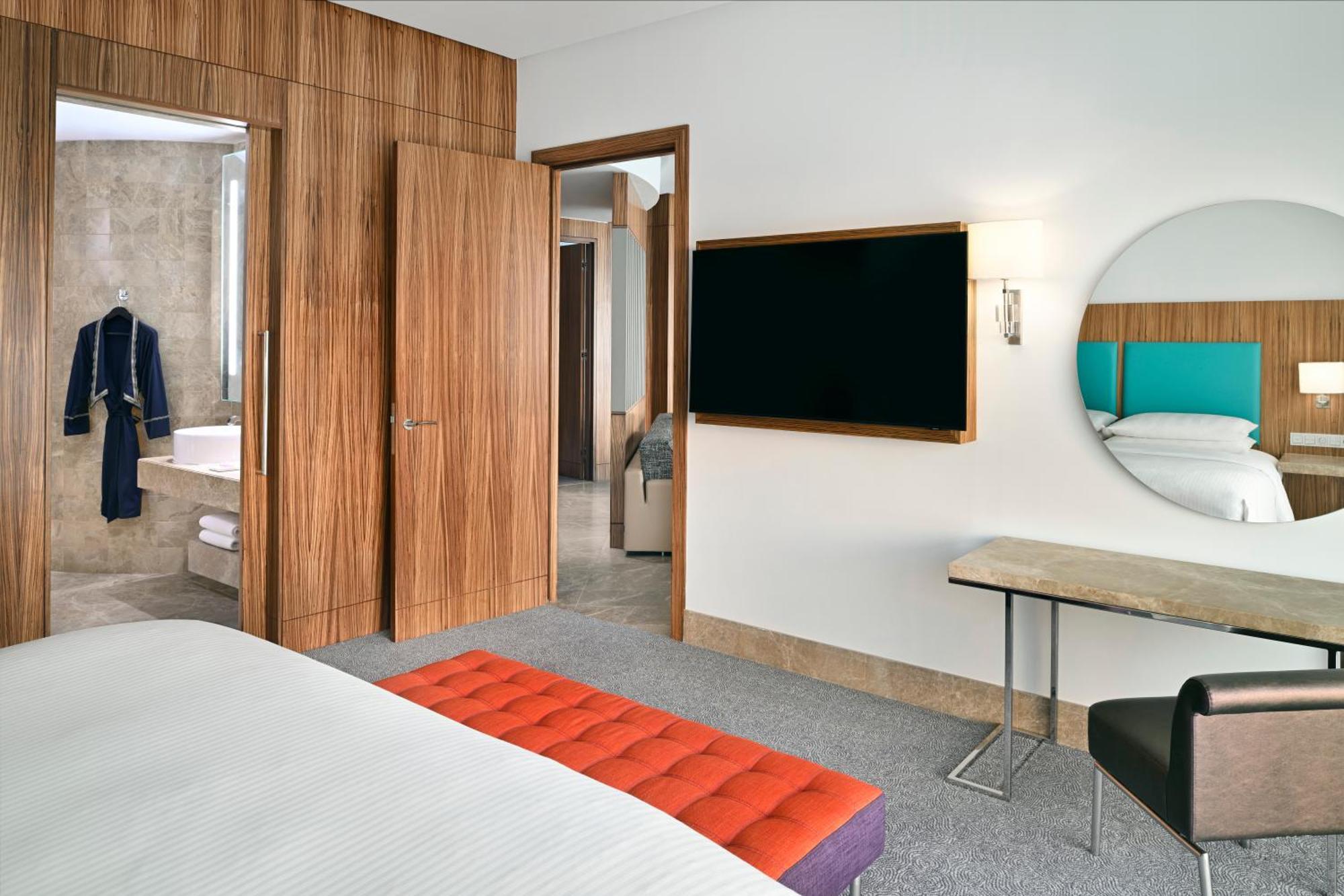 Hotel Andaz Capital Gate Abu Dhabi, By Hyatt Esterno foto A room at the hotel
